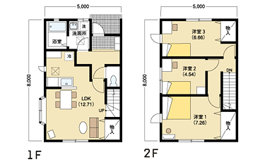 3LDK/TYPE-MJ 24MN-5080S 24坪〔北玄関〕