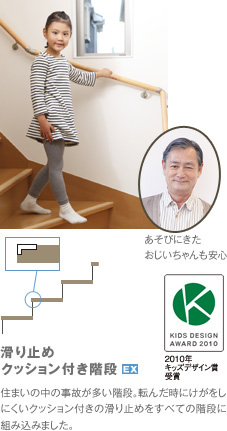 滑り止め クッション付き階段