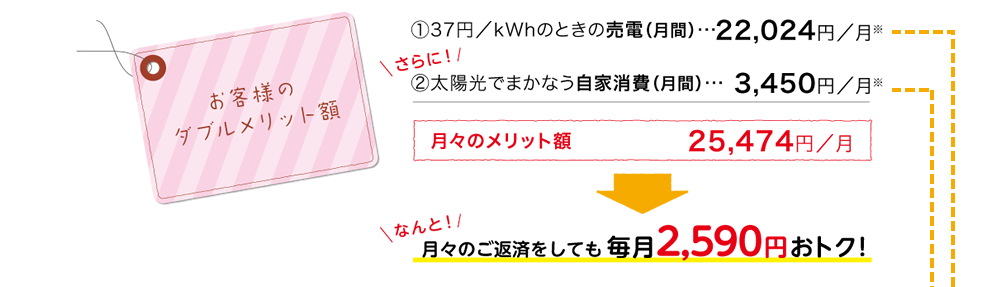 お客さまのダブルメリット額