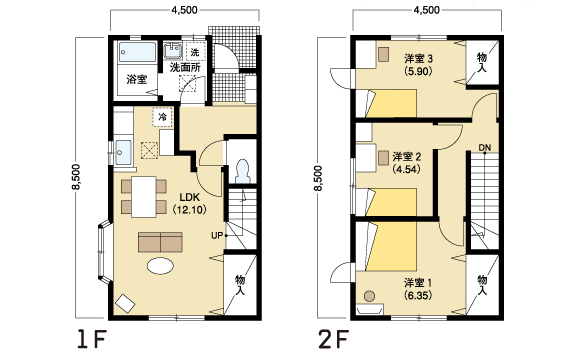 賃貸アパート経営用 賃貸住宅 Eh Maison M の間取り アイフルホーム