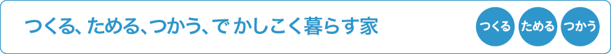 つくる、ためる、つかう、で かしこく暮らす家