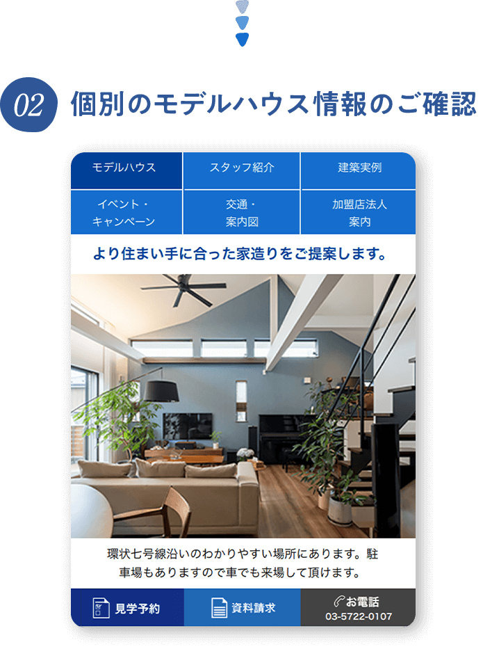 個別のモデルハウス情報のご確認