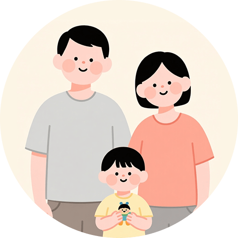 夫婦＋子ども1人