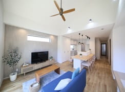 27坪でも欲張りの平屋モデルハウスのLDK