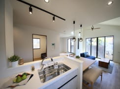 27坪でも欲張りの平屋モデルハウスのキッチン