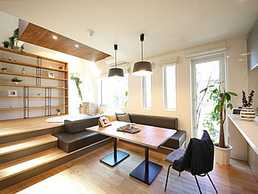 共働き夫婦が考えた家事ラクの家のリビング