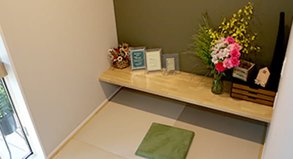 リアルサイズ28坪の平屋モデルハウスの畳の部屋